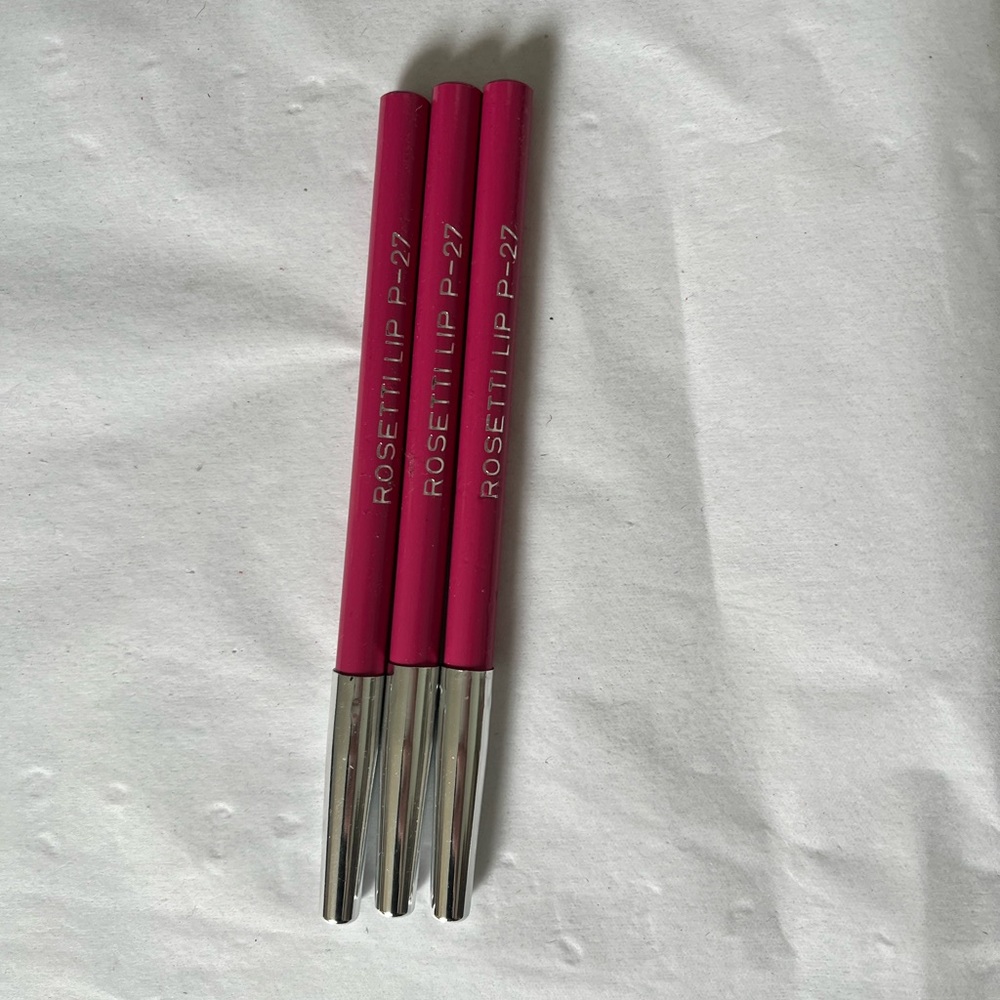 Rosetti Pink Lip Pencil Set of 3 brand new hot pink